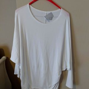 White batwing  top